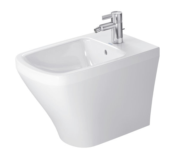 Duravit stand bidet DuraStyle back to wall 57cm with overflow, with tap hole bench, 1 tap hole