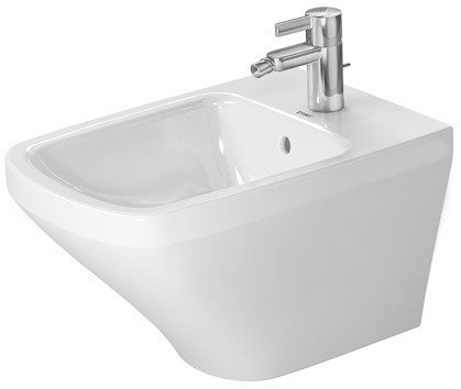 Duravit wall bidet DuraStyle 54cm with overflow, with tap hole bench, 1 tap hole
