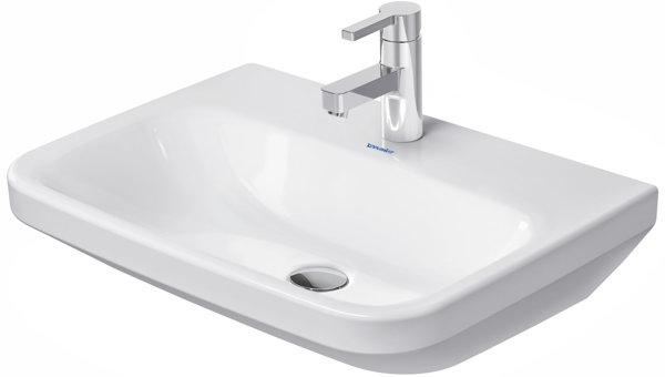 Duravit Waschtisch DuraStyle Med 60cm, ohne Überlauf, mit Hahnlochbank, 1 Hahnloch