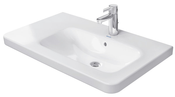 Duravit Möbelwaschtisch DuraStyle 80cm, mit Überlauf, mit Hahnlochbank, 1 Hahnloch Becken rechts