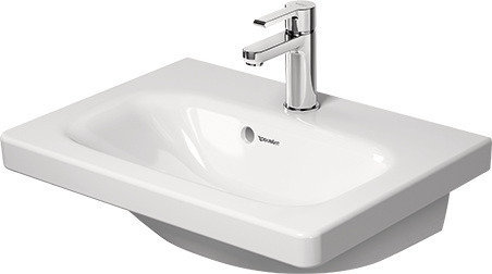 Duravit DuraStyle Waschtisch Compact 55 cm mit Überlauf, mit Hahnlochbank, 1 Hahnloch