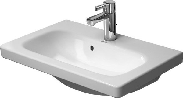 Duravit DuraStyle Möbelwaschtisch Compact 63,5cm mit Überlauf, mit Hahnlochbank, 1 Hahnloch