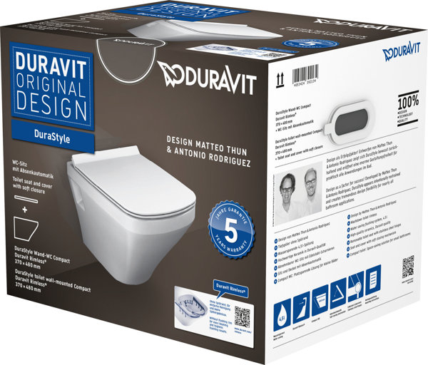 Duravit DuraStyle Compact wall-mounted toilet Duravit Rimless Set