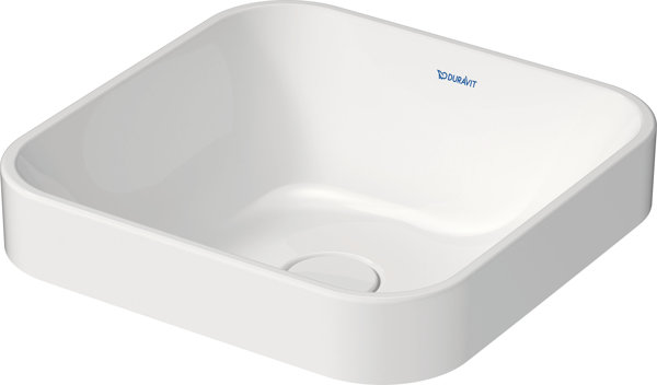 Duravit Happy D.2 Plus Aufsatzbecken, 235940, 400x400 mm, geschliffen, ohne Überlauf, ohne Hahnloch...