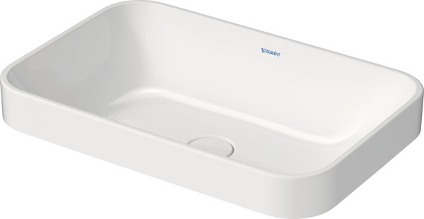 Duravit Happy D.2 Plus Aufsatzbecken, 235960, 600x400 mm, geschliffen, ohne Überlauf, ohne Hahnloch...