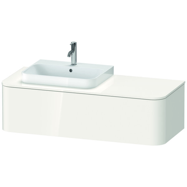 Duravit Happy D.2 Plus Vanity unit for wall-mounted bracket, 1300x550 mm, 1 pull-out, for top-mounte...