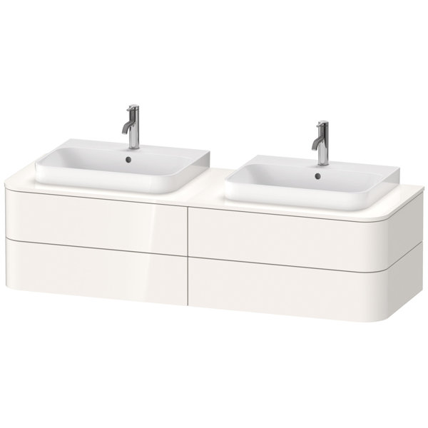 Duravit Happy D.2 Plus Vanity unit for wall-mounted console, 1600x550 mm, 4 drawers, for 2 furniture...