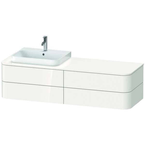 Duravit Happy D.2 Plus Vanity unit for wall-mounted console, 1600x550 mm, 4 drawers, for top-mounted...