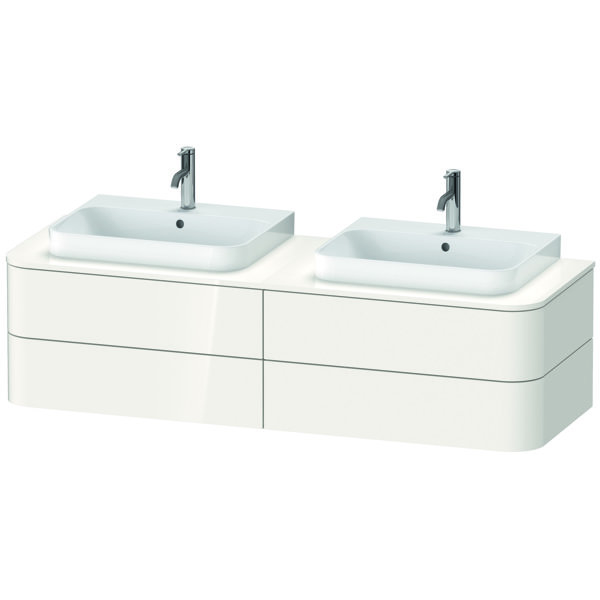 Duravit Happy D.2 Plus Vanity unit for wall-mounted console, 1600x550 mm, 4 drawers, for 2 top-mount...