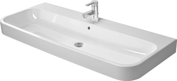 Duravit Möbelwaschtisch Happy D.2 231812, 120cm mit Überlauf, mit Hahnlochbank, 1 Hahnloch