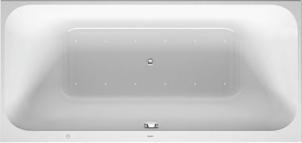 Duravit whirlpool bath Happy D.2 1700x700mm, built-in version, with 1 sloping back right, frame, dra...