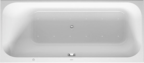 Duravit whirlpool bath Happy D.2 1700x750mm, built-in version, with 1 sloping back left, 1 sloping b...