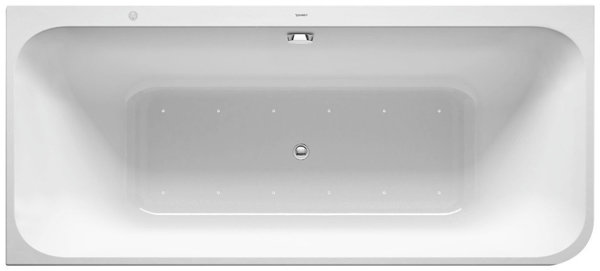 Duravit whirlpool bath Happy D.2 1800x800mm, corner left, 2 back slopes, moulded acrylic panelling, frame, drain and overflow set, Combi E