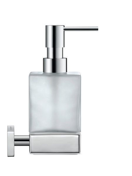 Duravit Square soap dispenser ink glass matt, chrome