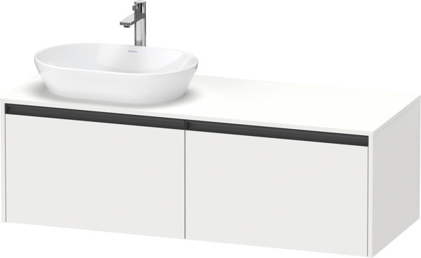 Duravit Ketho.2 vanity unit, basin cutout left, 1400x459x550mm, K24888L