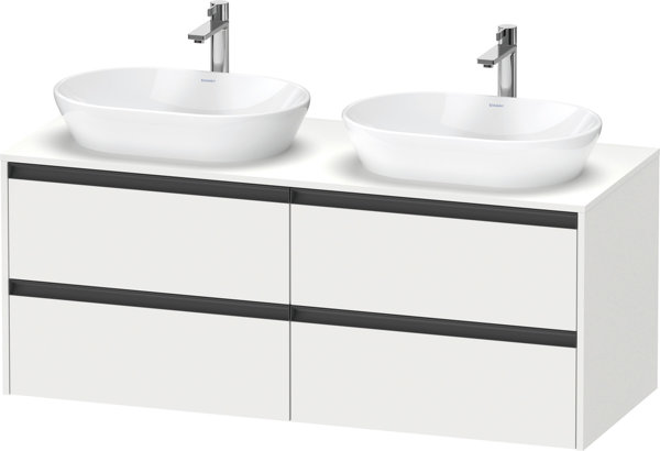 Duravit Ketho.2 vanity unit, basin cutout on both sides, 1400x568x550mm, K24898B