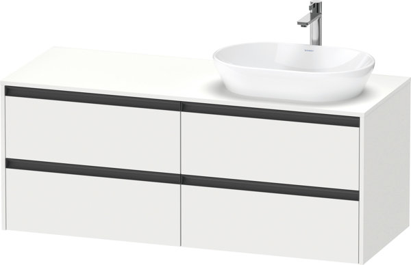 Duravit Ketho.2 vanity unit, basin cutout right, 1400x568x550mm, K24898R