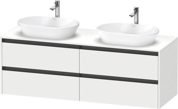 Duravit Ketho.2 vanity unit, basin cutout on both sides, 1600x568x550mm, K24899B