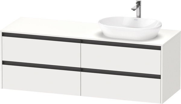 Duravit Ketho.2 vanity unit, basin cut-out right, 1600x568x550mm, K24899R