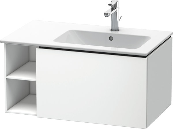 Duravit L-Cube Vanity unit wall-mounted 82.0 x 48.1 cm, 1 pull-out, shelf unit side, for ME by Starc...