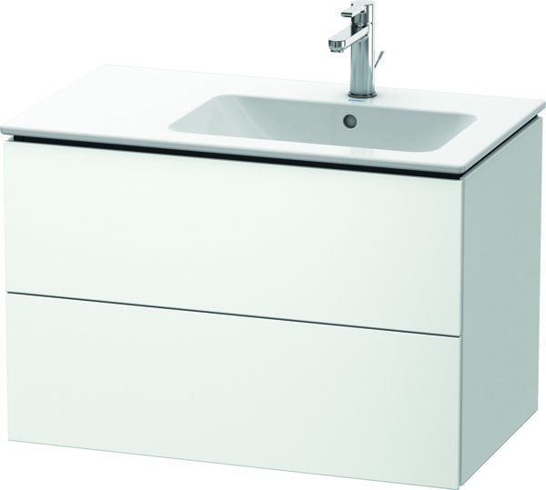 Duravit L-Cube Vanity unit wall-mounted 82.0 x 48.1 cm, 2 drawers, for ME by Starck 234683 Basin right