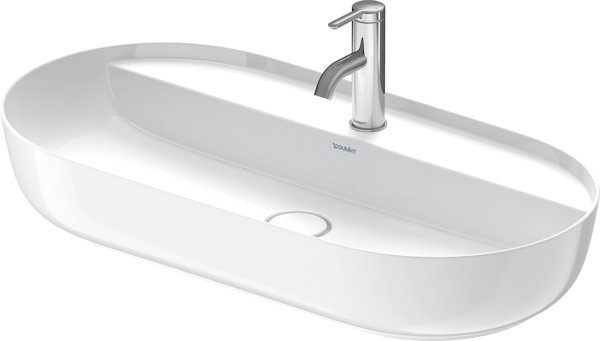 Duravit Luv countertop sink 80x40cm, without overflow, with tap hole bench, 1 tap hole, ground, 038080