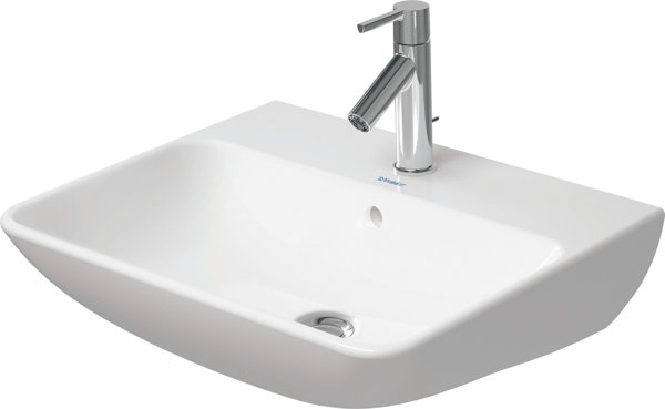 Duravit ME by Starck Waschtisch mit Überlauf, mit Hahnlochbank, 1 Hahnloch, 550 mm