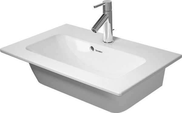 Duravit ME by Starck Möbelwaschtisch Compact 63x40cm, 1 Hahnloch, mit Überlauf, mit Hahnlochbank