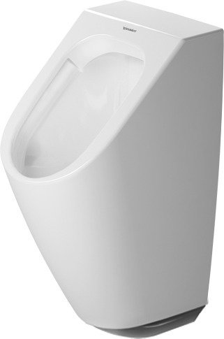 Duravit ME by Starck Urinal Duravit Rimless, Elektronik-Urinal für Netzanschluss, ohne Fliege, mit ...