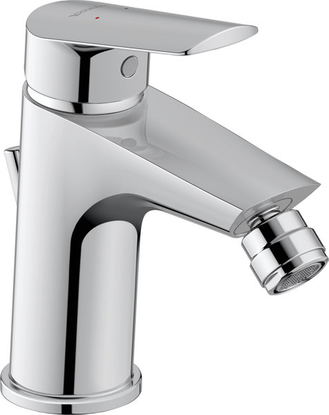 Duravit No.1 bidet mixer, with drain set, projection 123mm, N12400001010