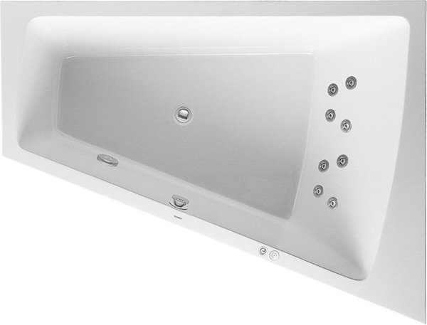 Duravit Whirlpool Paiova 1800x1400mm built-in version, inclined back right, frame, set of drain and ...