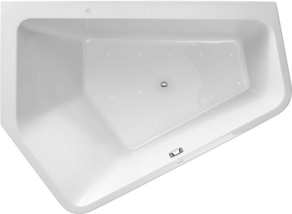 Duravit Whirlpool Paiova 5 1900x1400mm built-in version corner left, two different back slopes, fram...