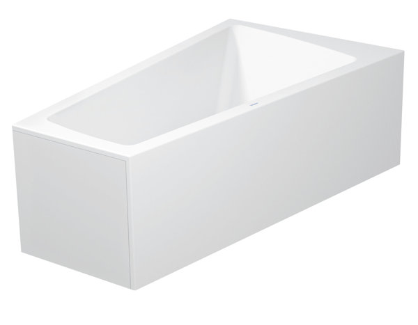 Duravit bathtub Paiova 170x100cm corner right, 700265, with moulded acrylic cladding and frame, white