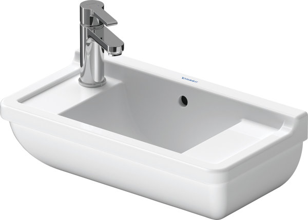 Duravit hand wash basin Starck 3 50cm, tap hole pre-punched left and right