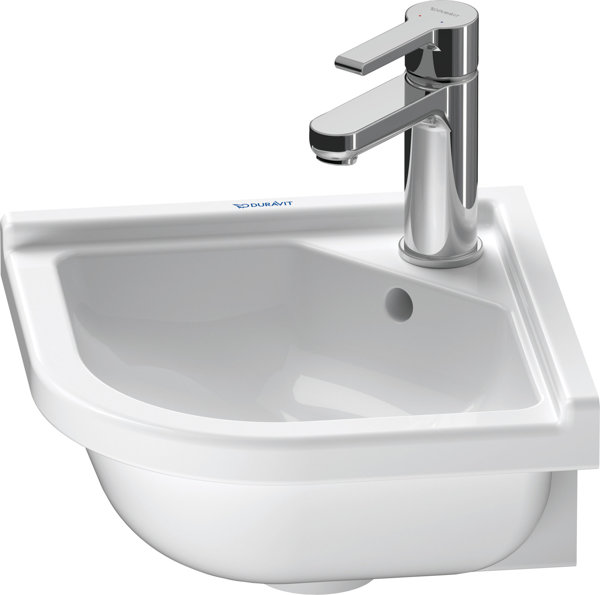 Duravit corner hand basin Starck 3 44cm, with overflow, 1 tap hole