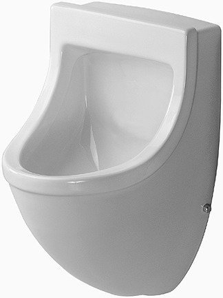 Duravit Urinal Starck 3, inlet from behind, suction, without lid, white