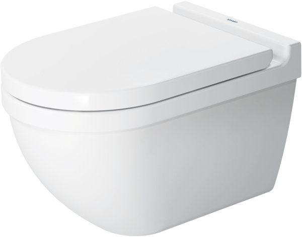 Duravit wall mounted WC Starck 3 540mm dishwasher, concealed fixing, white