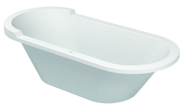 Duravit Starck oval bathtub 180x80cm, two back slopes, 700009, built-in version