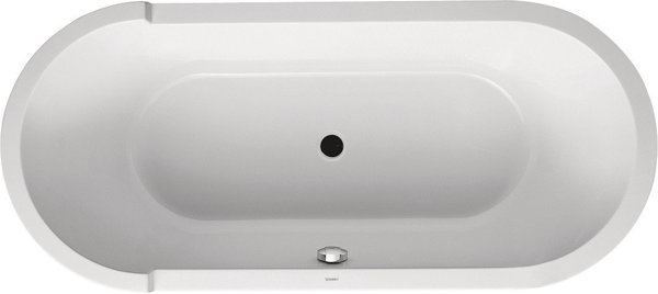 Duravit Starck Oval Badewanne freistehend 180x80cm, zwei Rückenschrägen, 700010, mit Acrylverkleid...