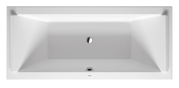 Duravit Starck rectangular bathtub 180x80cm, two back slopes, 700338, built-in version