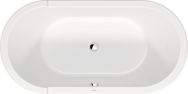 Duravit Starck oval bathtub 160x80cm, one sloping back, 700409, with acrylic cover and frame