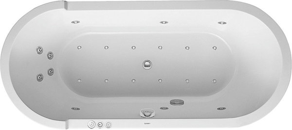 Duravit whirlpool Oval Starck 1800x800mm, Combisystem P