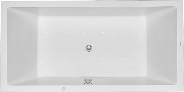 Duravit Whirlpool Starck 1800x900mm recessed version with two back slopes, Airsystem