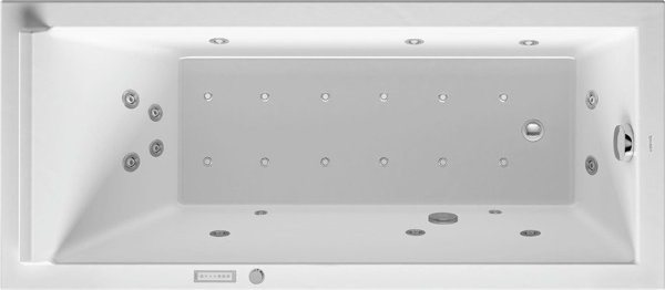 Duravit whirlpool rectangle Starck 1600x700mm built-in version or for bath paneling, one sloping bac...