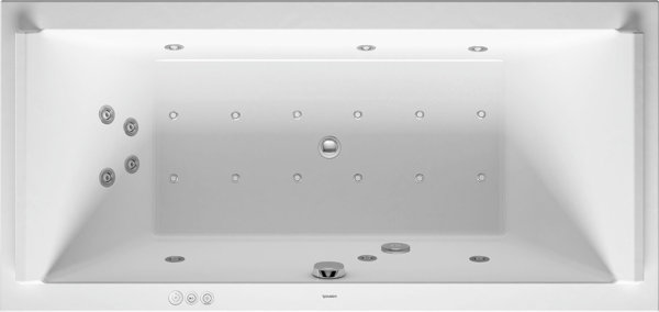 Duravit whirlpool rectangular Starck 1800x800mm built-in version or for bath panel, two sloping back...