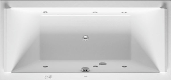 Duravit whirlpool rectangular Starck 1800x800mm built-in version or for bath panel, two sloping back...