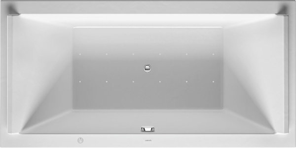 Duravit whirlpool rectangular Starck 1800x900mm built-in version or for bath panel, two sloping backrests, frame, waste and overflow set, air system