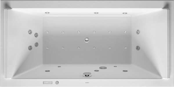 Duravit whirlpool rectangular Starck 1800x900mm built-in version or for bath panel, two back slopes,...