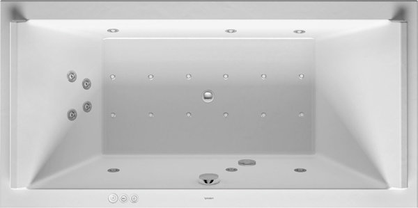 Duravit whirlpool rectangular Starck 1800x900mm built-in version or for bath panel, two sloping back...