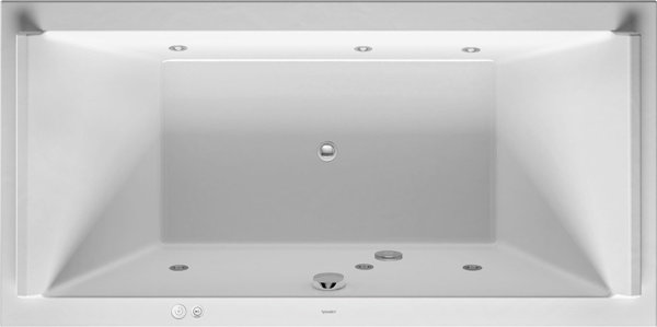 Duravit whirlpool rectangular Starck 1800x900mm built-in version or for bath panel, two sloping back...